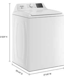 Whirlpool WTW4107SW 4.2 – 4.3 Cu. Ft Top Load Washer with 2-in-1 Removable Agitator, White