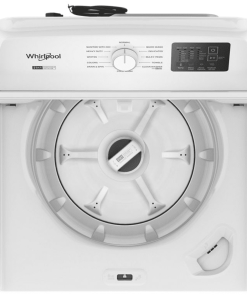 Whirlpool WTW4307SW 4.2–4.3 Cu. Ft. Top Load Washer with 2-in-1 Removable Agitator, Soft Close Glass Lid, White