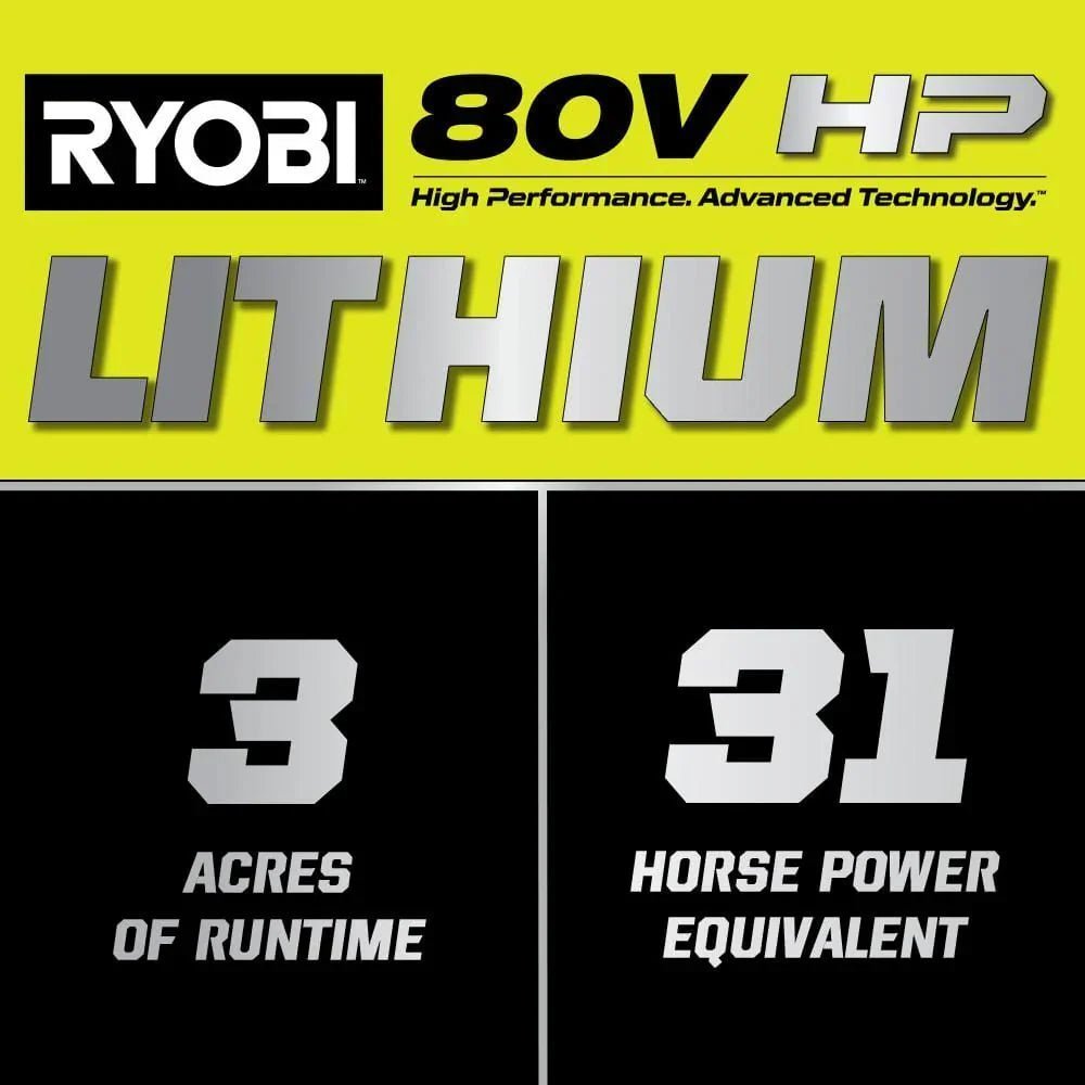 RYOBI 80V HP Brushless 42 in. Battery Electric Cordless Zero Turn Riding Mower Batteries and Charger 80V Batteries 40V - Image 15